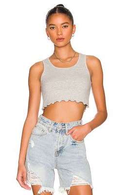 ALL THE WAYS Melody Crop Top in Grey