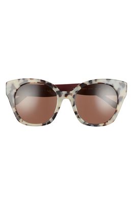 Tory Burch 52mm Cat Eye Sunglasses in Grey Tort/Dark Brown Solid