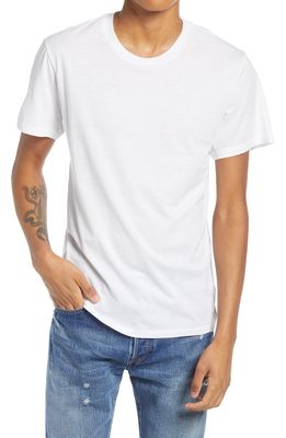 Alternative Solid Crewneck T-Shirt in Earth Whit