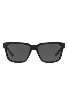 AX Armani Exchange 56mm Square Sunglasses in Matte Black