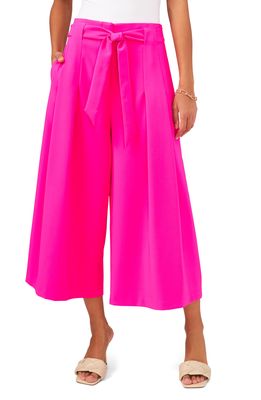 Vince Camuto Belted Culottes in Hot Pink