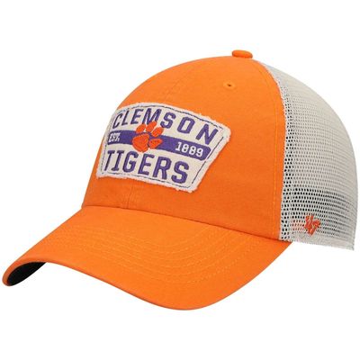 Men's '47 Orange Clemson Tigers Crawford Clean Up Trucker Snapback Hat