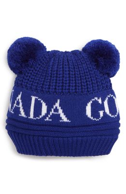 Canada Goose Double Pompom Hat in Pacific Blue