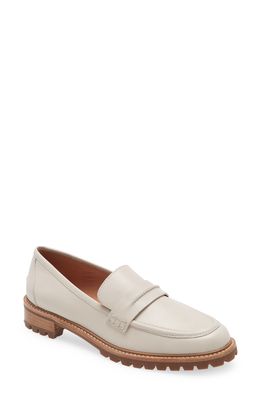 Madewell The Corinne Lug Sole Loafer in Pale Oyster