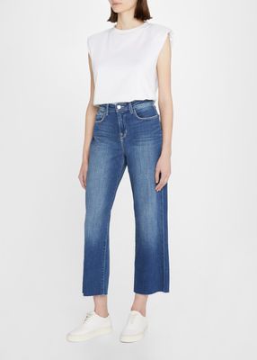 Wanda High-Rise Crop Wide-Leg Jeans