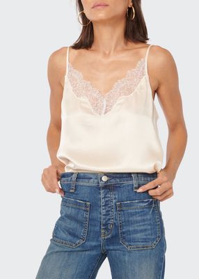 Helen Silk Cami with Lace