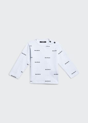 Kid's Allover Logo-Print Cotton T-Shirt, Size 6-36M