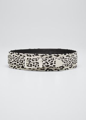 Leopard Jacquard Waist Belt