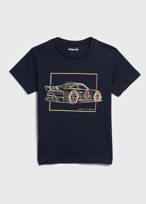 Boy's Car Short-Sleeve Graphic T-Shirt, Size 3-7