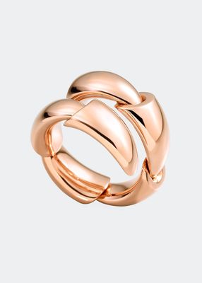 Calla Media Ring in Pink Gold