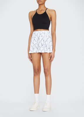Floyd Python-Print Mini Skirt