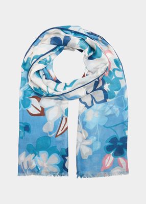 Floral Cashmere-Silk Stole