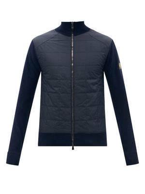Belstaff - New Kelby Quilted-shell And Wool Cardigan - Mens - Navy