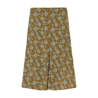 Charlotte skirt in printed silk crepe de chine