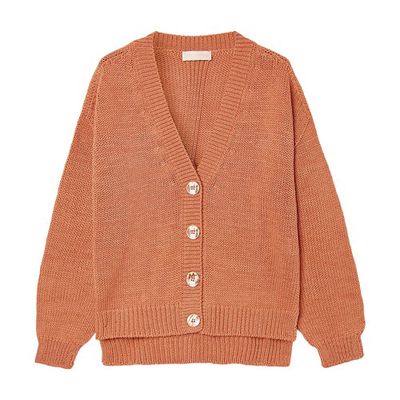 Oklahoma cardigan in textured cotton yarn