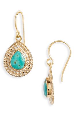 Anna Beck Turquoise Teardrop Earrings in Gold/Turquoise