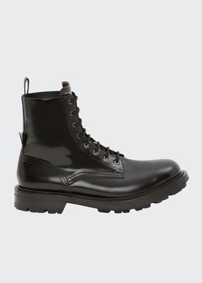 Men's Calf Leather Combat Boots