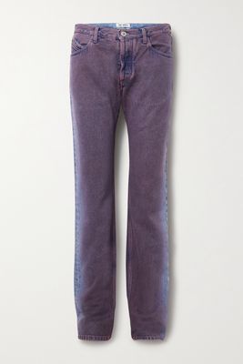 The Attico - Mid-rise Straight-leg Jeans - Purple