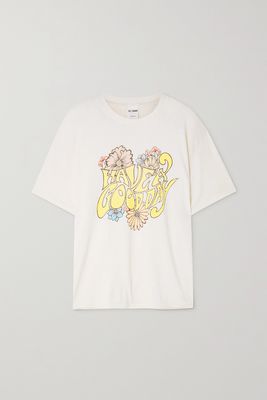 RE/DONE - Printed Cotton-jersey T-shirt - Off-white