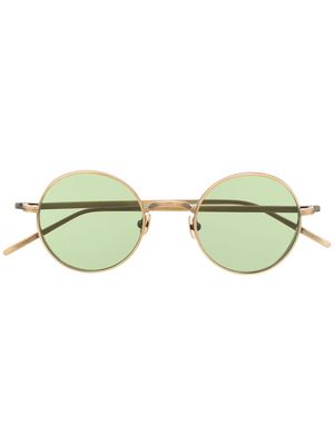 Matsuda embossed round-frame tinted sunglasses - Gold