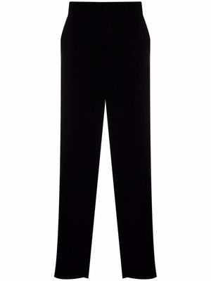 Emporio Armani velvet-effect trousers - Black