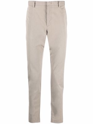 BOSS concealed-front fastening trousers - Neutrals