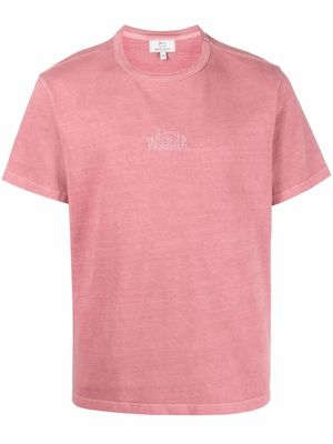 Woolrich logo-embroidered short-sleeve T-shirt - Pink