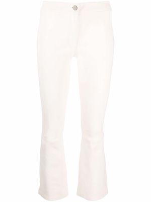 Arma cropped leather trousers - Neutrals