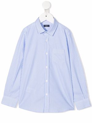 Il Gufo striped button-up shirt - Blue
