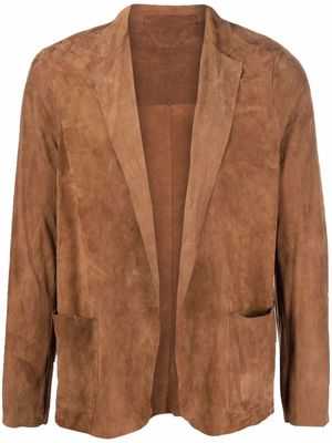 Salvatore Santoro single-breasted suede blazer - Brown