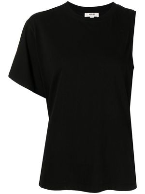 AGOLDE Della asymmetric T-shirt - Black