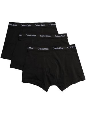 Calvin Klein 3-pack stretch-cotton trunks - Black