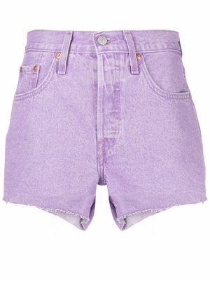 Levi's raw-cut edge shorts - Purple