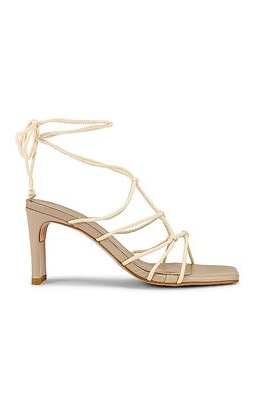 ALOHAS Unique Laced Heel in Ivory