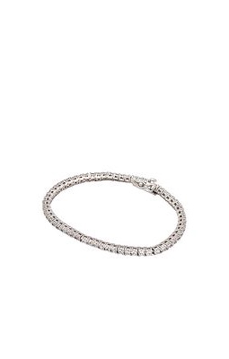 The M Jewelers NY The Pave Tennis Bracelet in Metallic Silver.