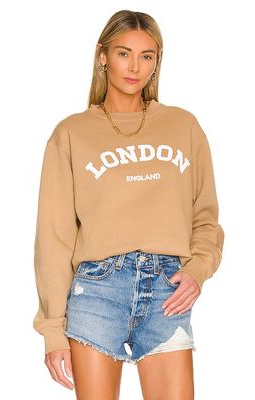 DEPARTURE London Crewneck Sweatshirt in Tan