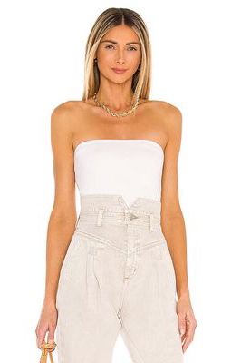 Victor Glemaud Core Tube Top in White