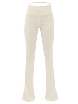 Jacquemus - Tangelo Wool-blend Kick-flare Trousers - Womens - Ivory
