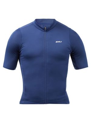 2xu - Aero Zipped Short-sleeved Cycling Top - Mens - Navy