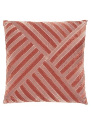 Christina Lundsteen - Lily Striped Cotton-velvet Cushion - Red Multi