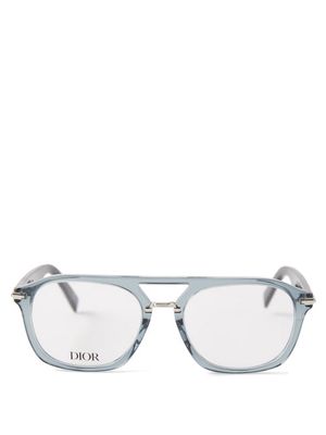 Dior - Square Acetate Glasses - Mens - Blue