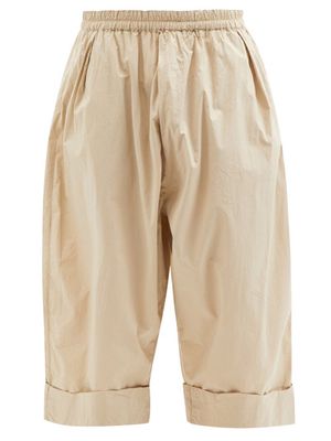 Toogood - Baker Cropped Cotton-poplin Wide-leg Trousers - Mens - Beige