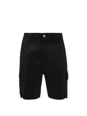 Stone Island Shadow Project - Cargo-pocket Twill Bermuda Shorts - Mens - Black