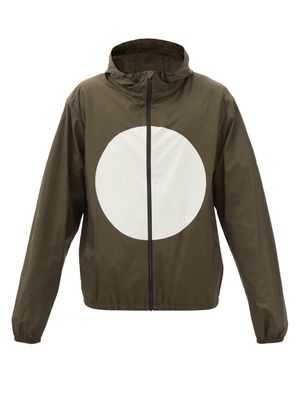 5 Moncler Craig Green - Cort Circle-print Hooded Ripstop Jacket - Mens - Green