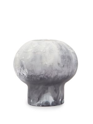 Dinosaur Designs - Pearl Round Marbled-resin Vase - Grey Multi