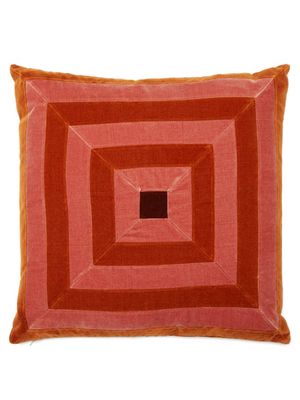 Christina Lundsteen - Isabel Cotton-velvet Cushion - Orange Multi