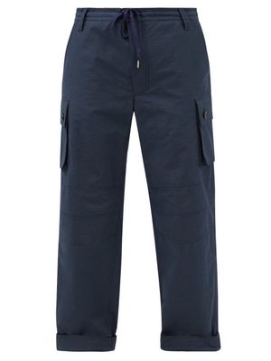 Jacquemus - Giardino Cotton-blend Twill Cargo Trousers - Mens - Navy