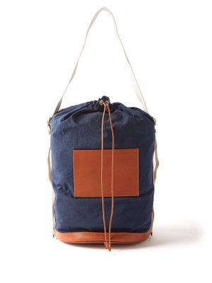Jil Sander - Leather-trim Nylon-shell Cross-body Bag - Mens - Blue