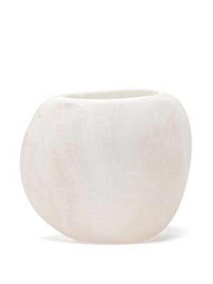 Dinosaur Designs - Rock Large Marbled-resin Vase - White