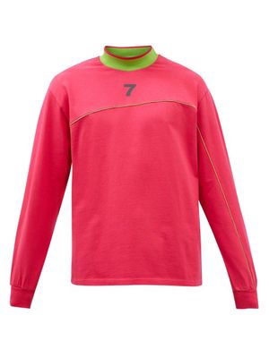 7 Days Active - Kenyon Organic-cotton Jersey Long-sleeved T-shirt - Mens - Pink
